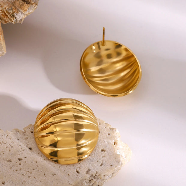 Sculpted Dome Earrings