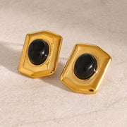 Obsidian Gem Studs